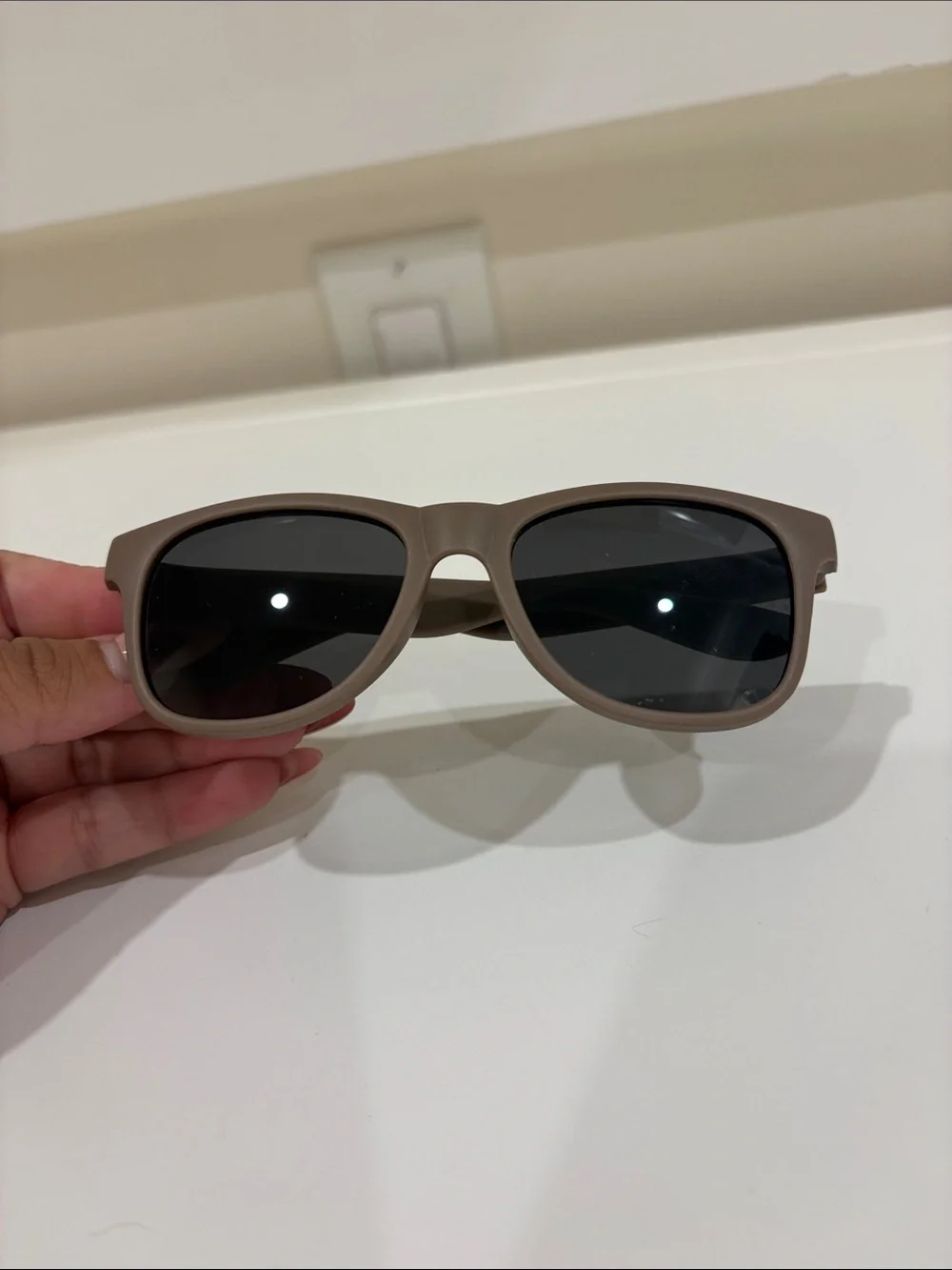 Classic Matte Taupe Sunglasses with Dark Lenses